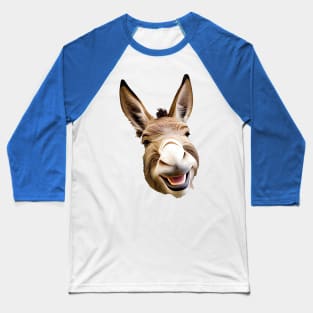A Smiling cute Donkey Baseball T-Shirt